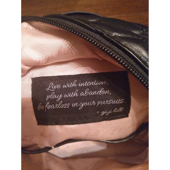 Gigi Hill Mini Backpack Quilted Black Faux Leather‎ Small Purse Bag - Picture 5 of 6